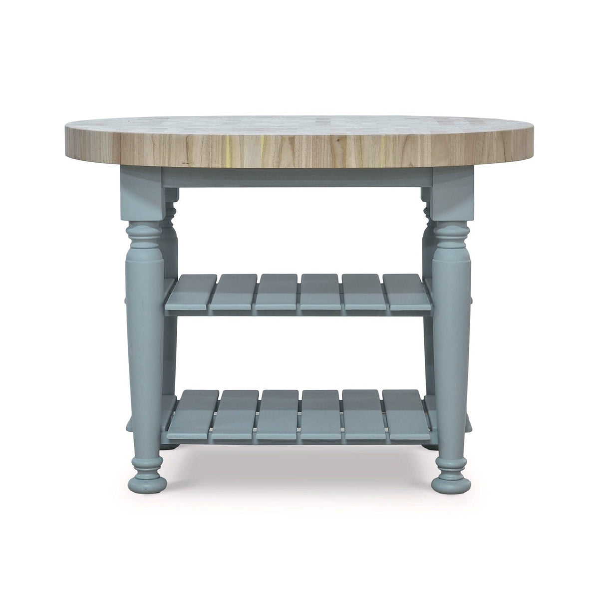 Farmhouse Butcher Block Kitchen Island - English Georgian America