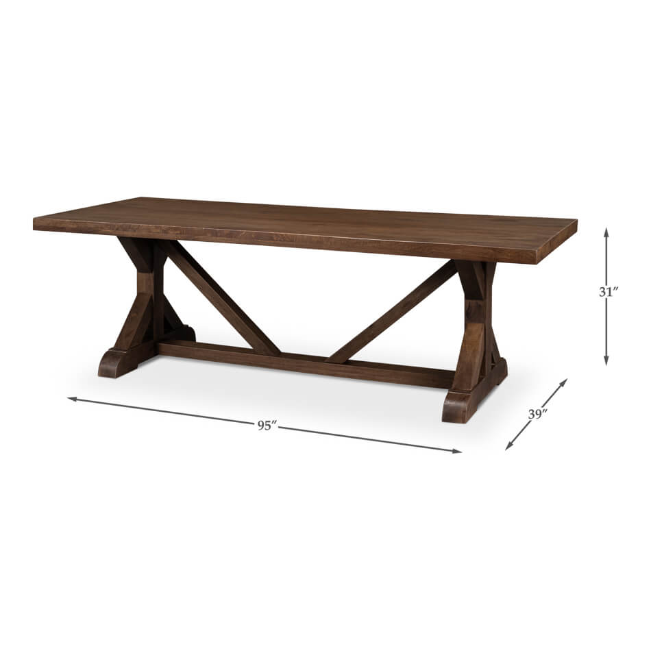 Farmhouse Refectory Dining Table - English Georgian America
