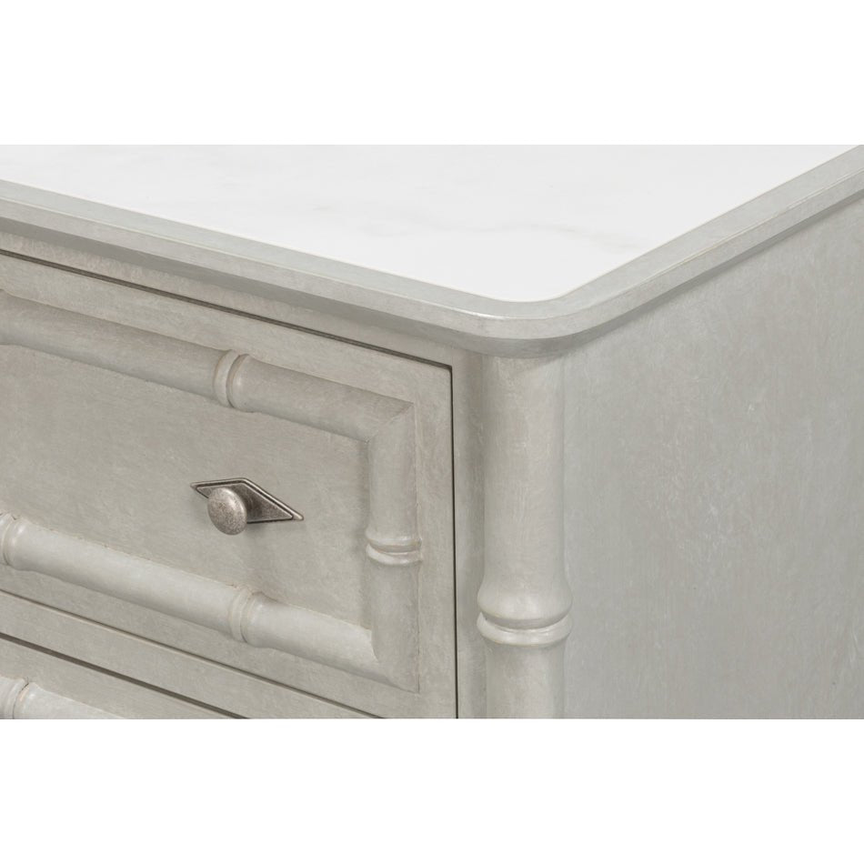 Faux Bamboo 3 - Drawer Chest - English Georgian America
