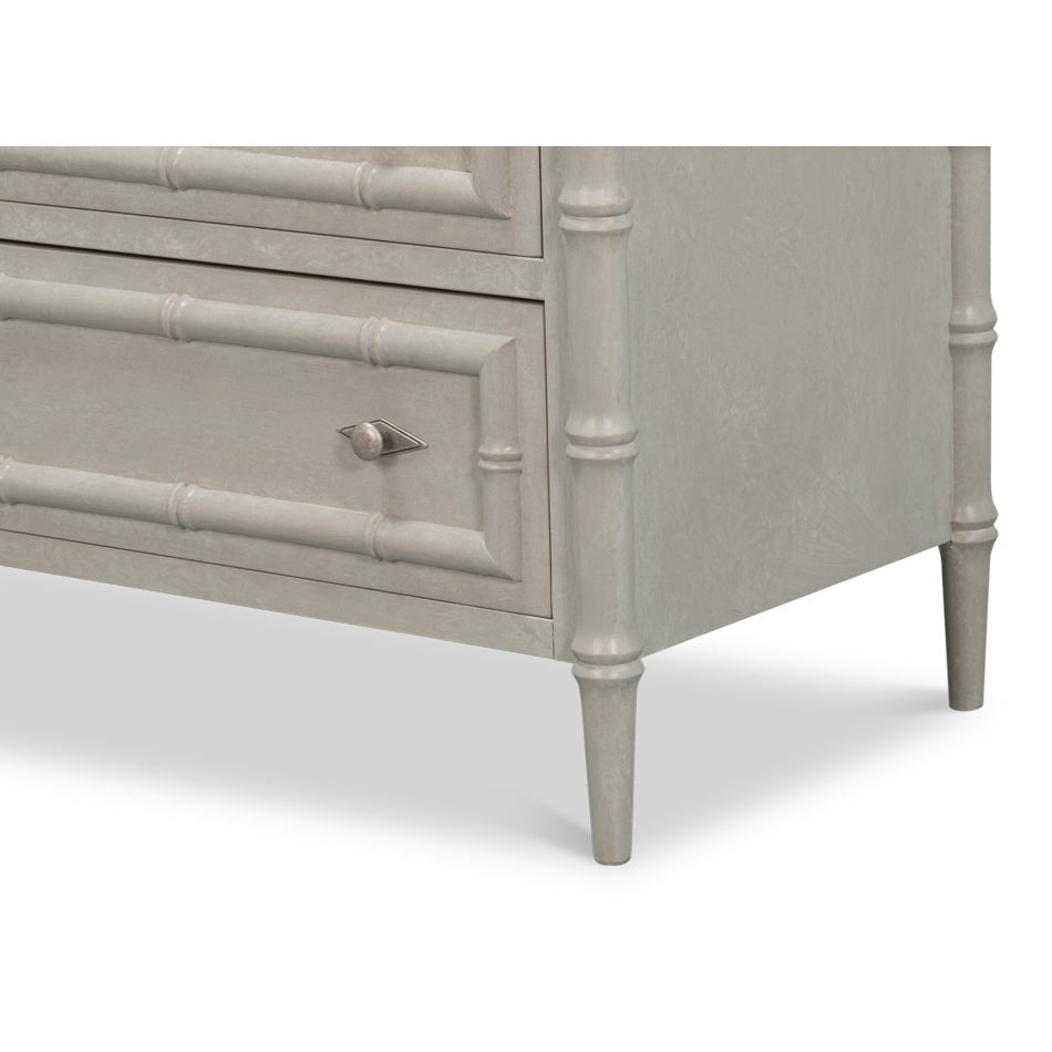 Faux Bamboo 3 - Drawer Chest - English Georgian America