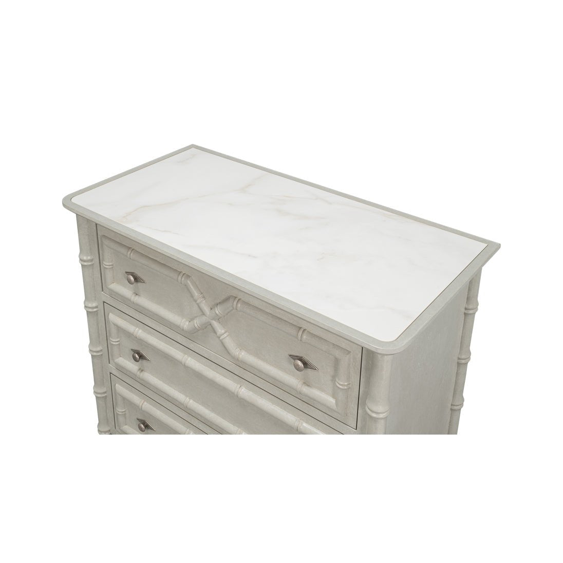 Faux Bamboo 3 - Drawer Chest - English Georgian America