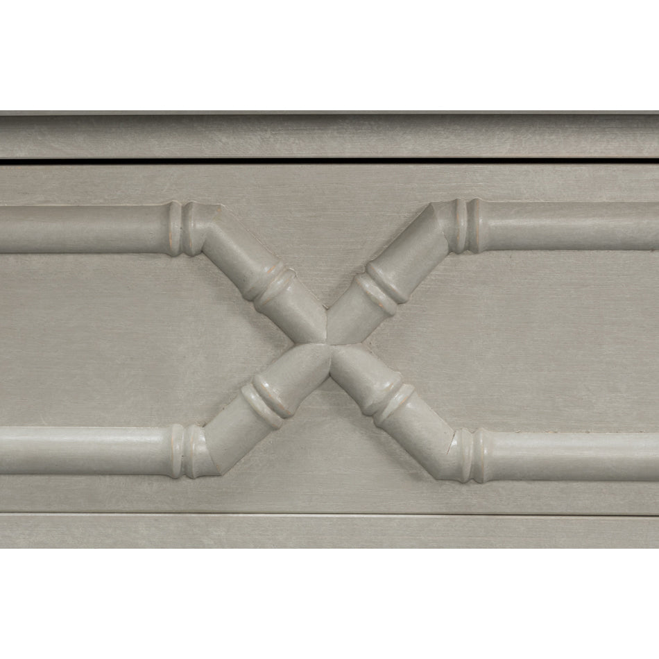 Faux Bamboo 3 - Drawer Chest - English Georgian America