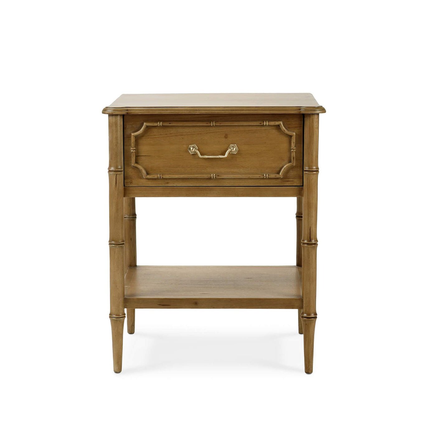 Faux Bamboo Hollywood Regency End Table - English Georgian America