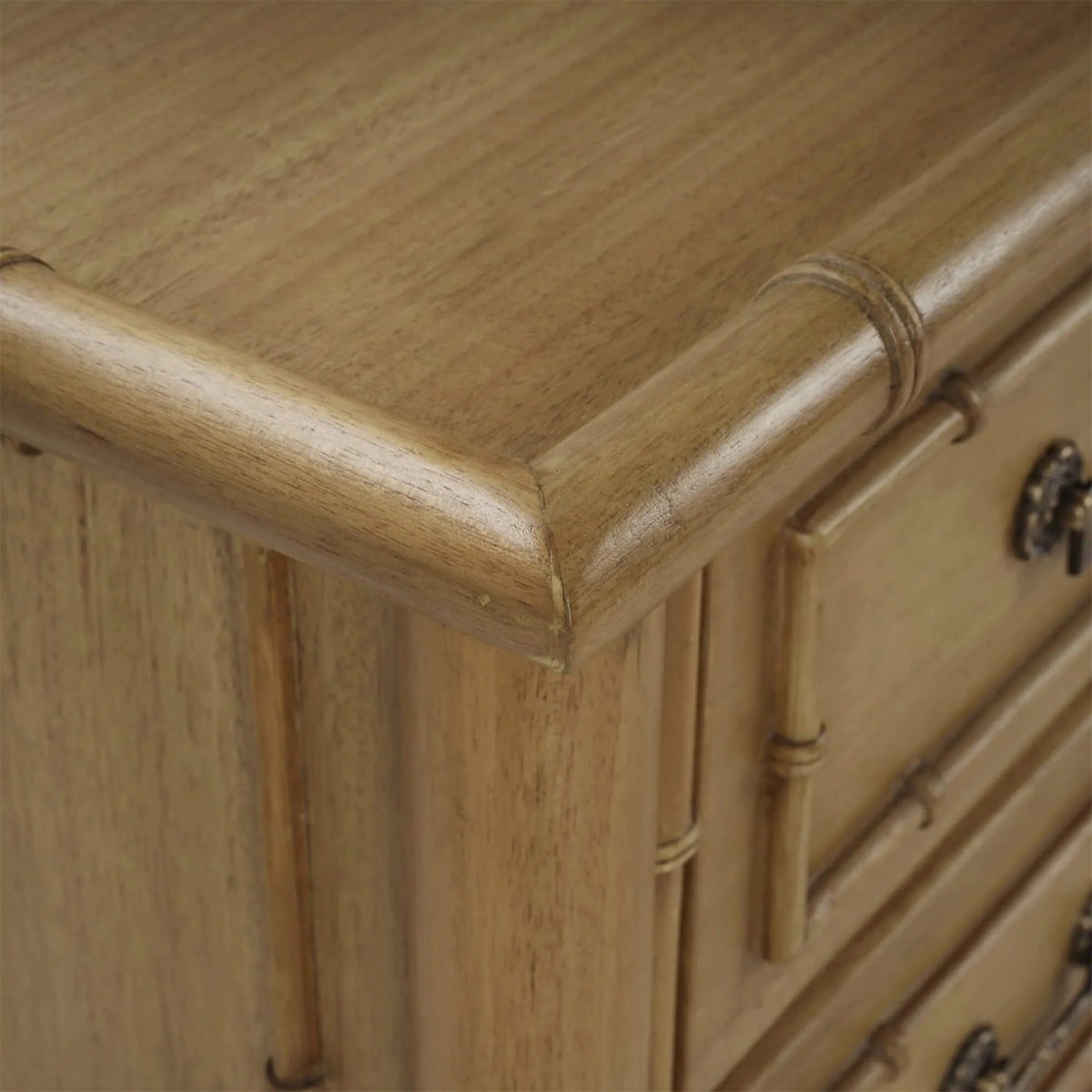 Faux Bamboo Three Drawer Chest - English Georgian America