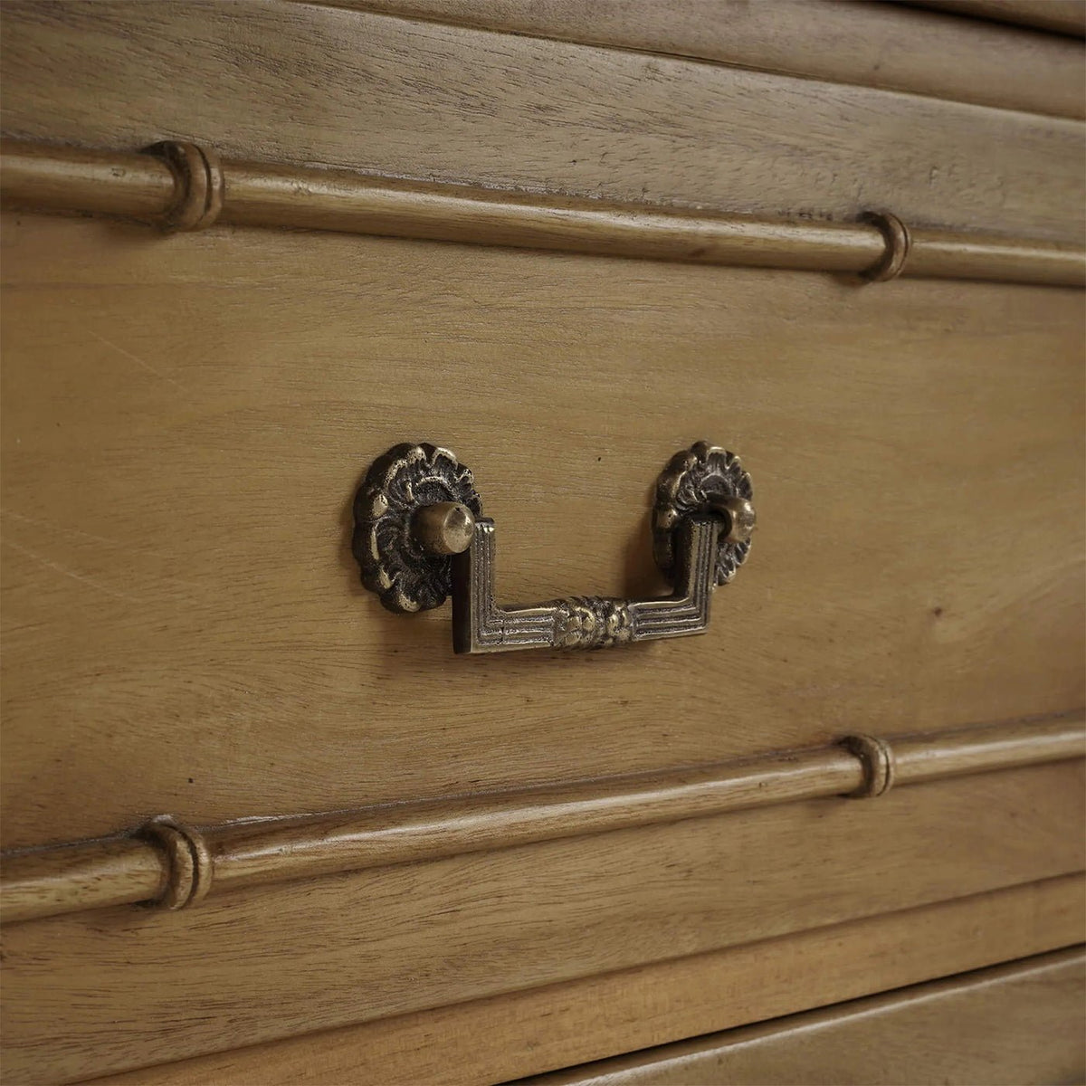 Faux Bamboo Three Drawer Chest - English Georgian America