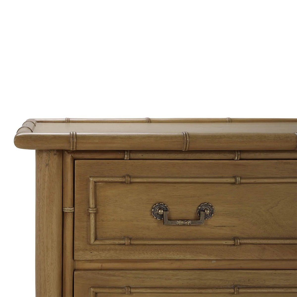 Faux Bamboo Three Drawer Chest - English Georgian America