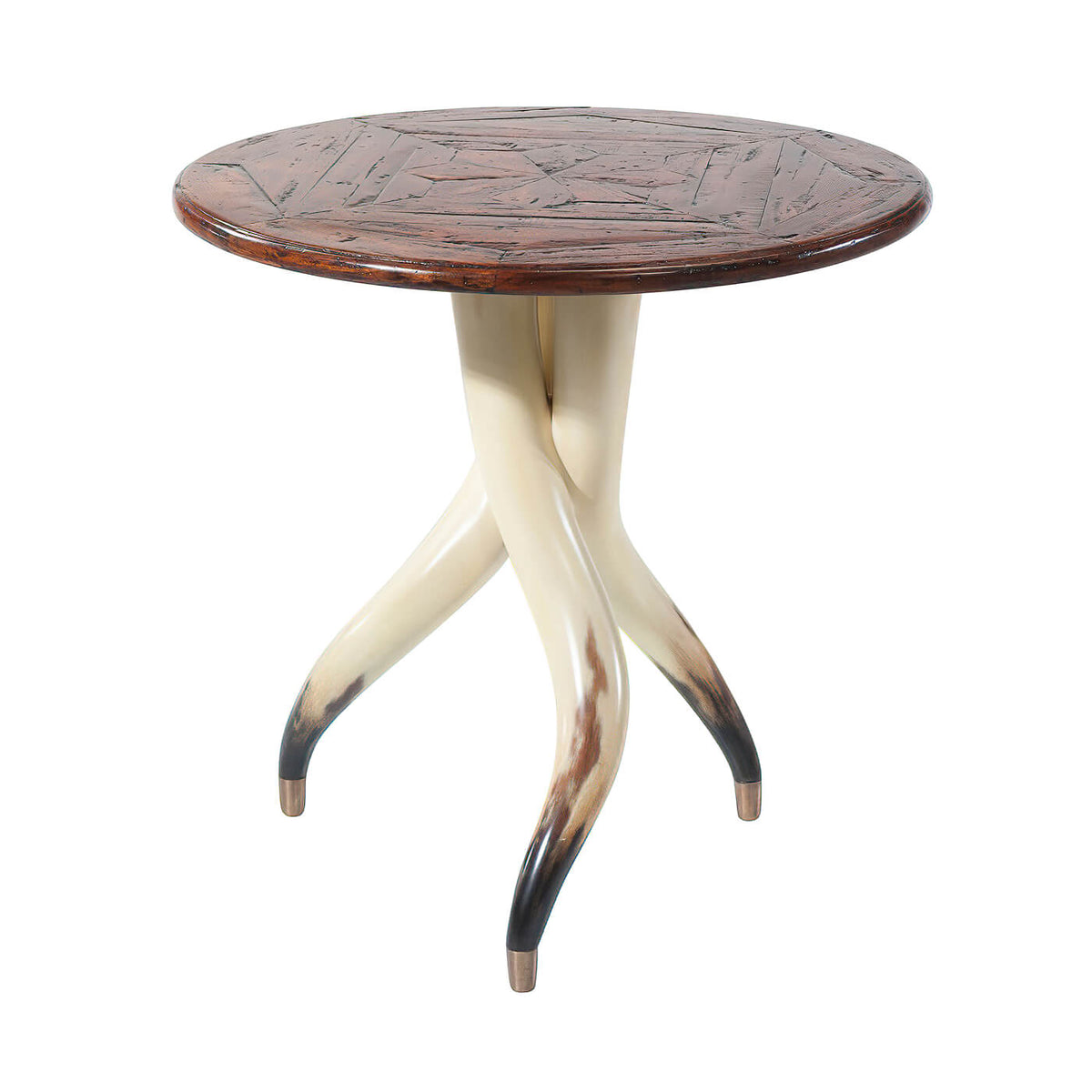 Faux Steerhorn Side Table - English Georgian America