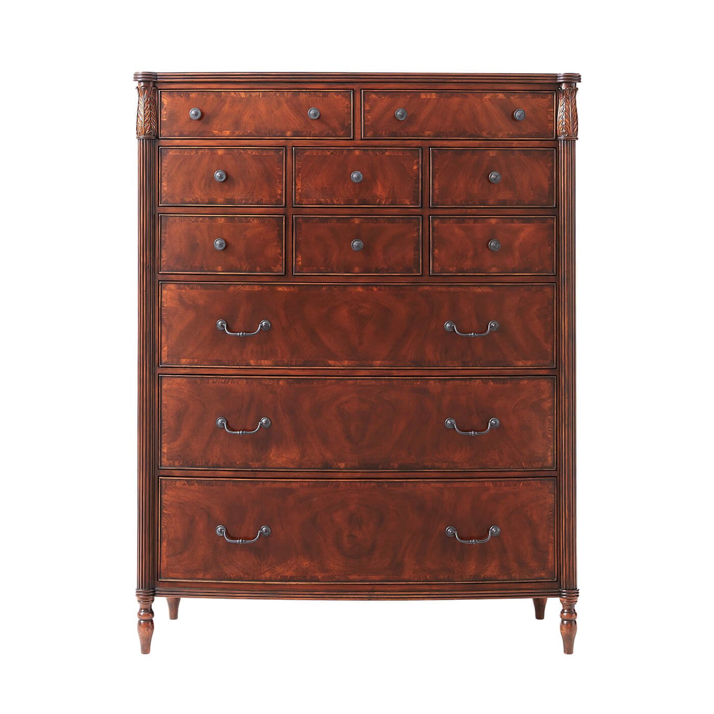 Federal Mahogany Tall Gentleman's Chest - English Georgian America