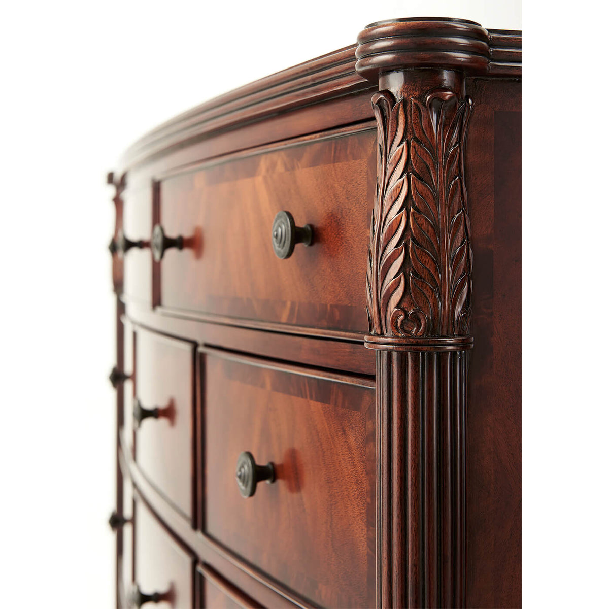 Federal Mahogany Tall Gentleman&#39;s Chest - English Georgian America
