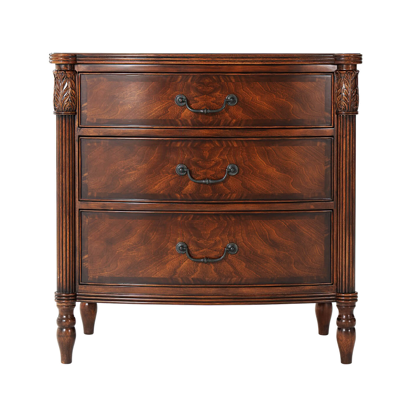 Federal Style Mahogany Bedside Chest - English Georgian America