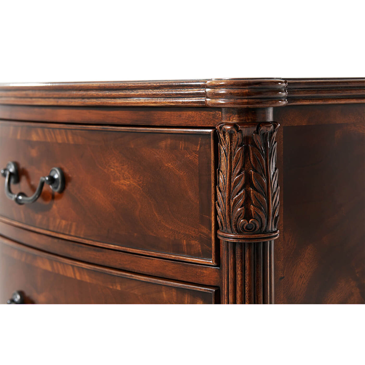 Federal Style Mahogany Bedside Chest - English Georgian America