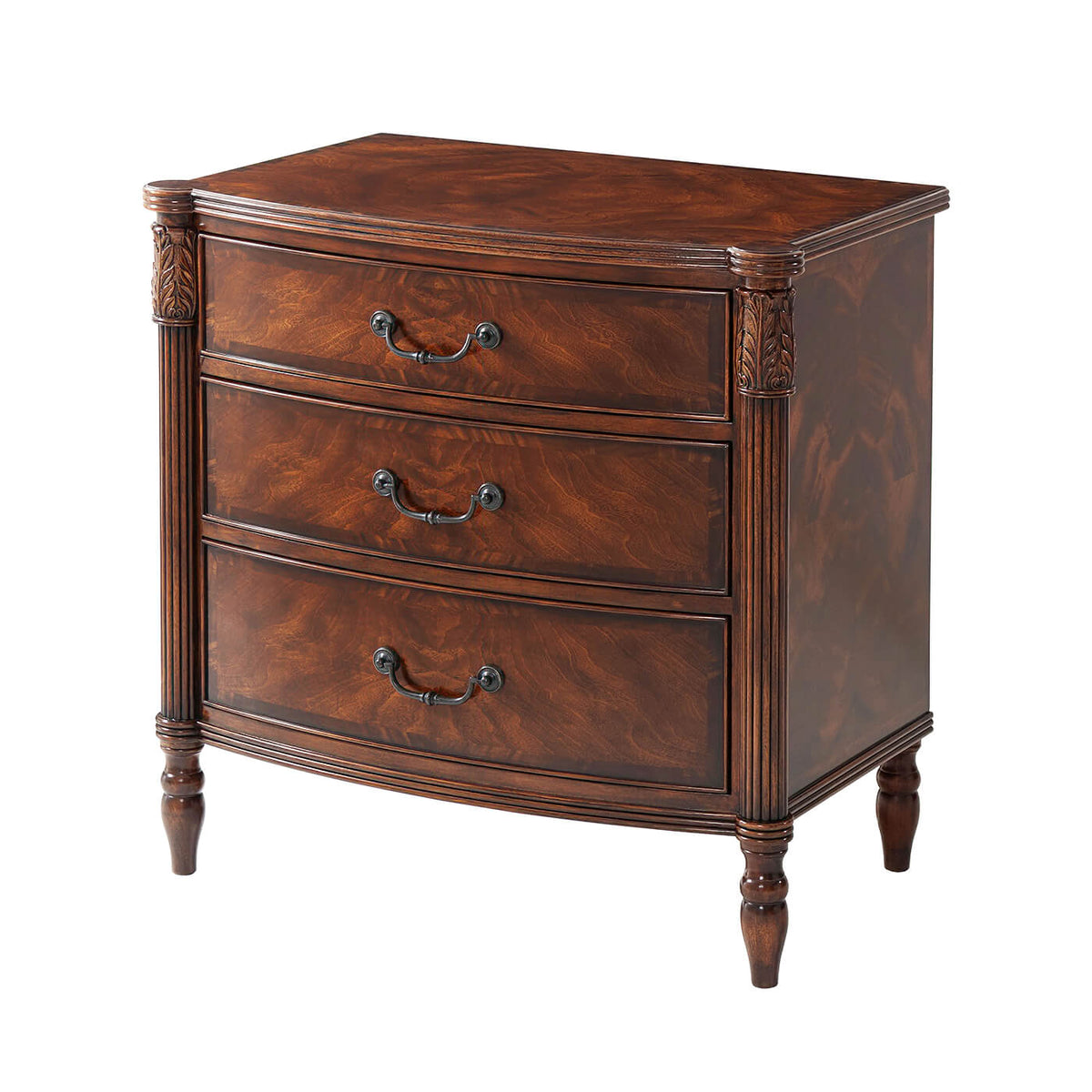 Federal Style Mahogany Bedside Chest - English Georgian America