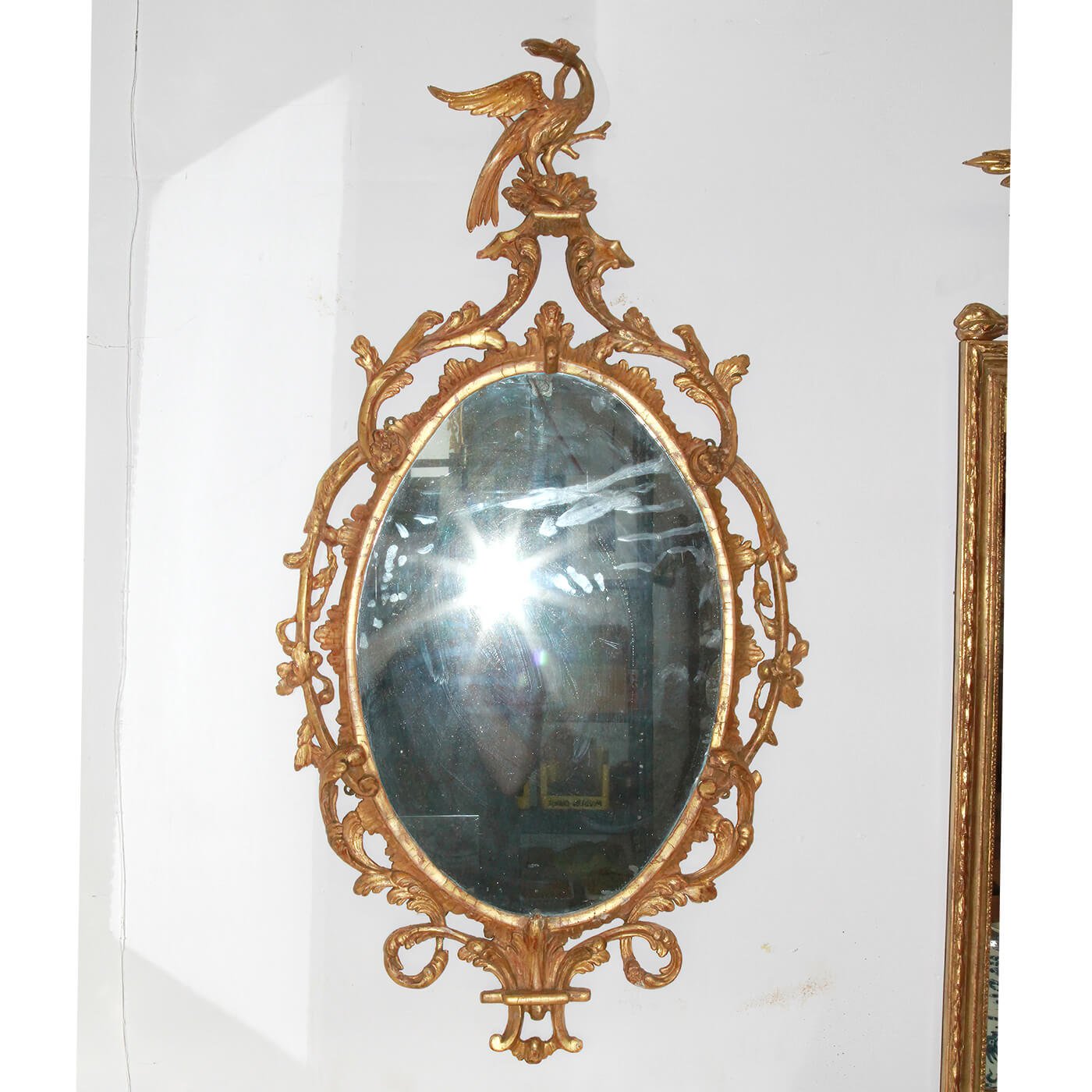 Fine George III Oval Gilt Mirror - English Georgian America