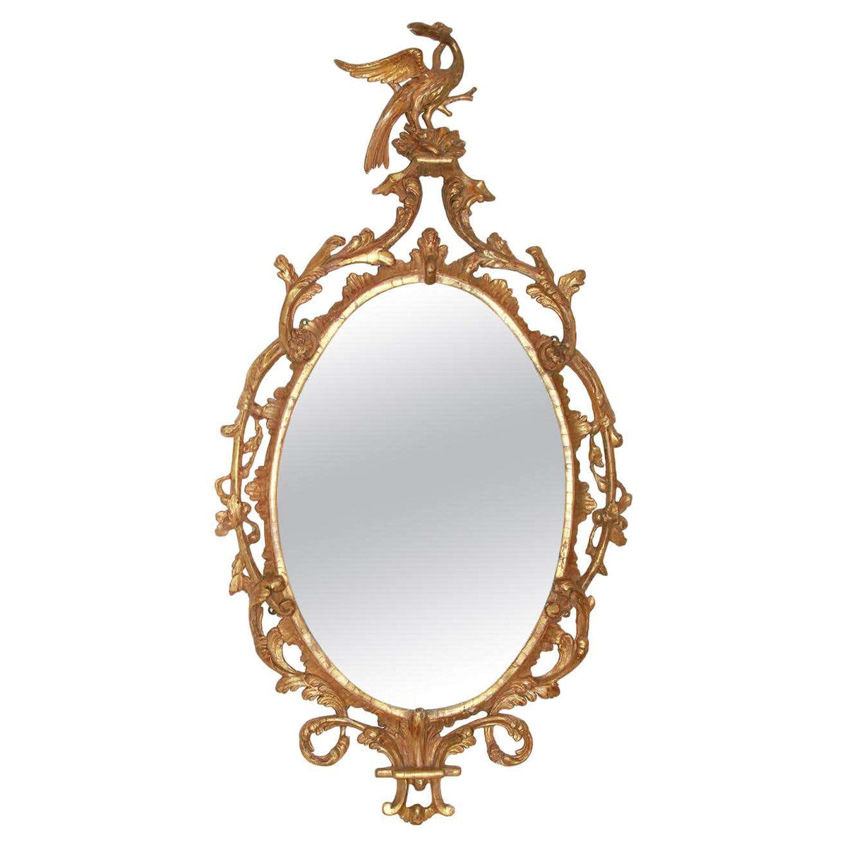 Fine George III Oval Gilt Mirror - English Georgian America
