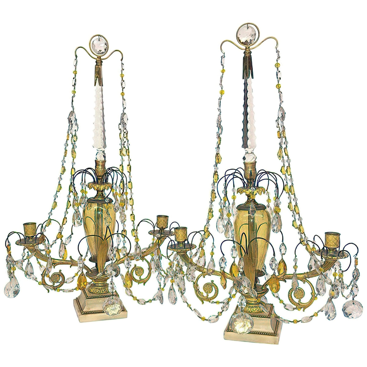 Fine Pair of Russian Candleabra - English Georgian America