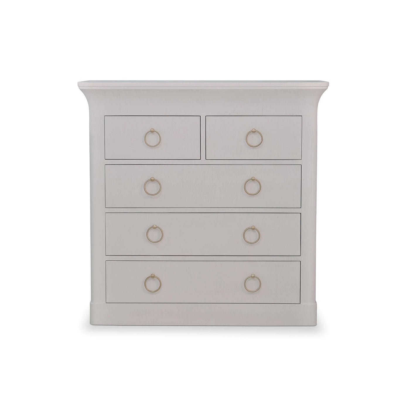 Five Drawer Linen Wrapped Chest - English Georgian America