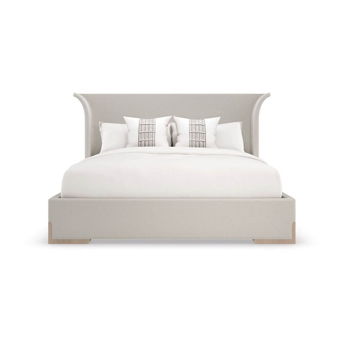 Flared Modern Upholstered Bed - King - English Georgian America