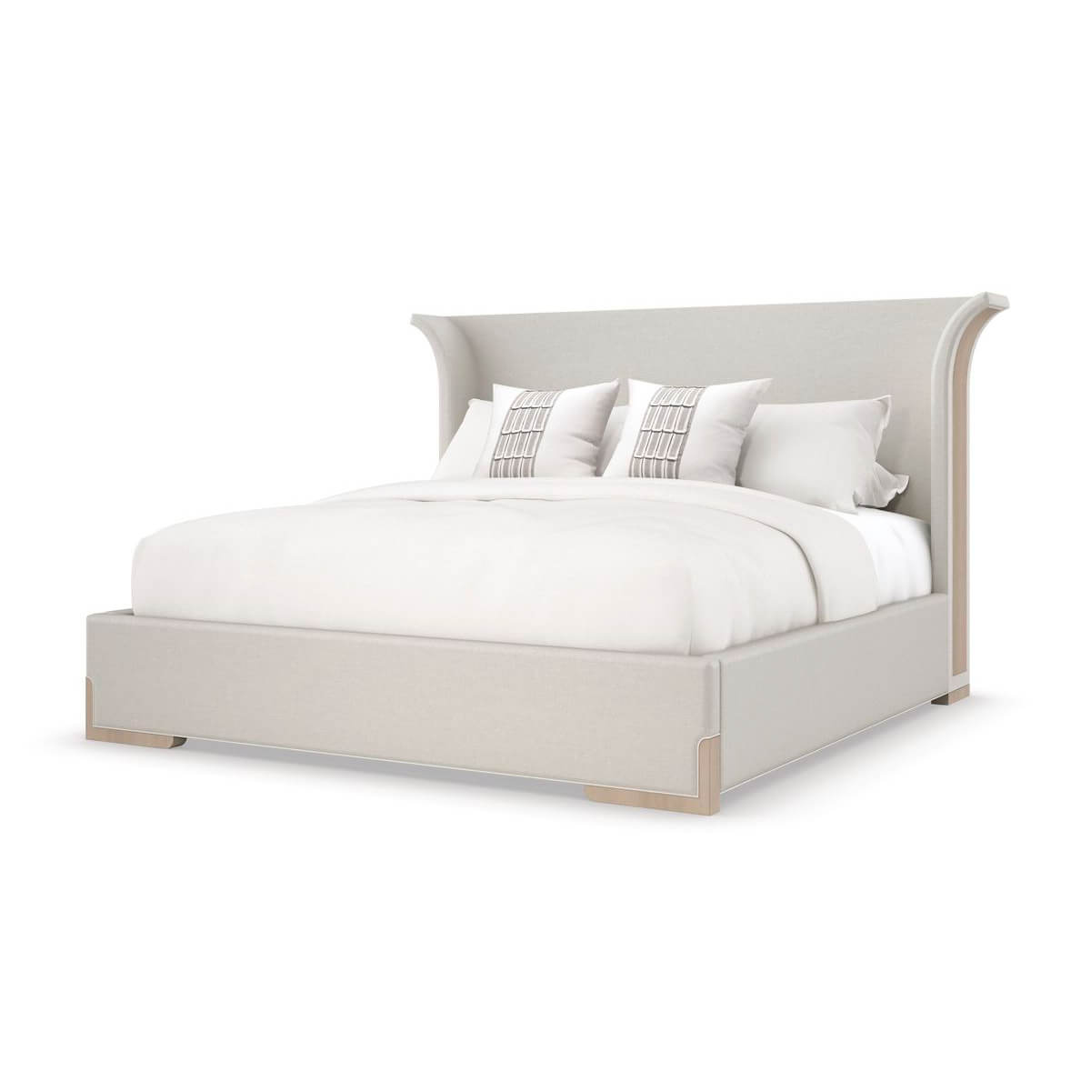 Flared Modern Upholstered Bed - King - English Georgian America
