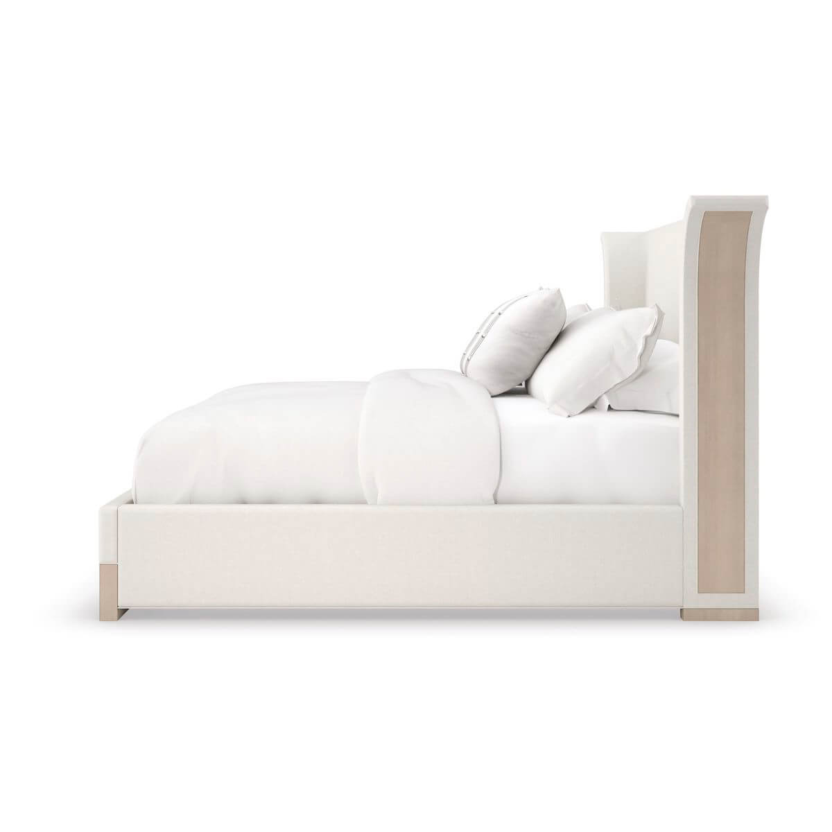 Flared Modern Upholstered Bed - King - English Georgian America