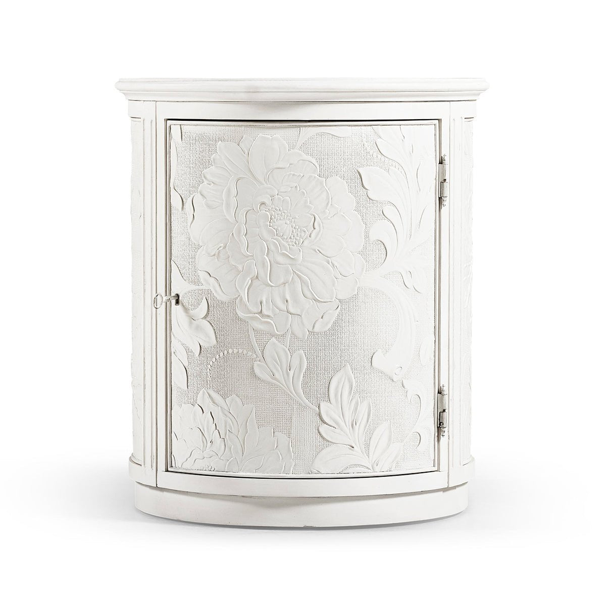 Floral White Accent Table - English Georgian America