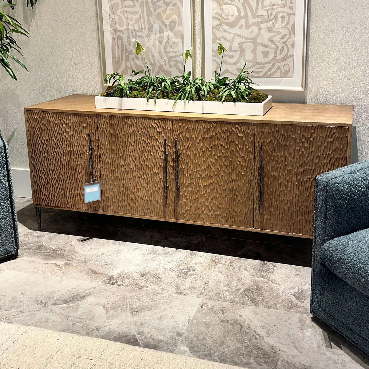 Four Door Organic Modern Media Cabinet - English Georgian America