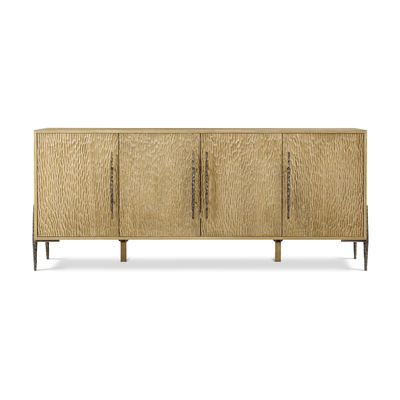 Four Door Organic Modern Media Cabinet - English Georgian America