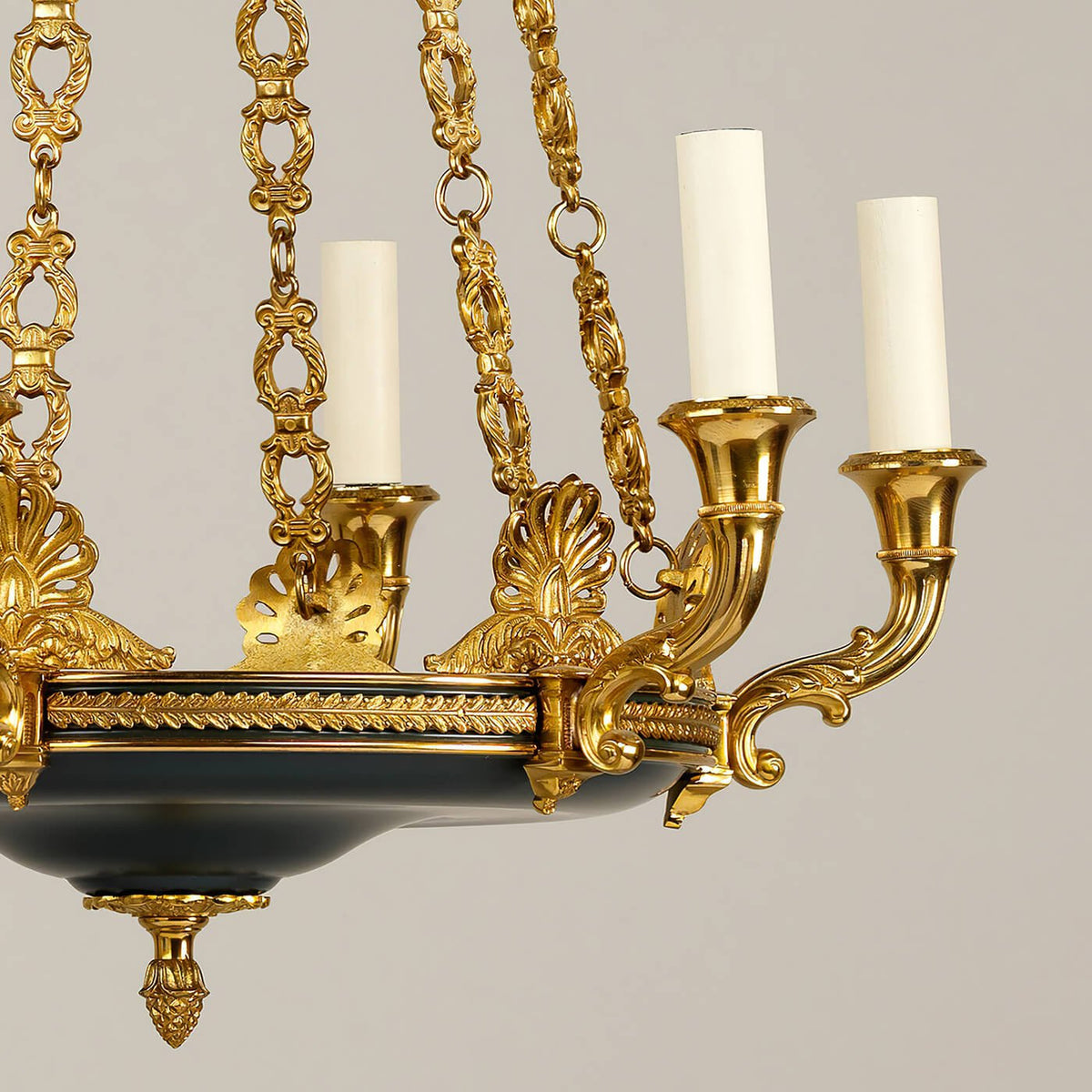Francois Empire Six Light Chandelier - English Georgian America