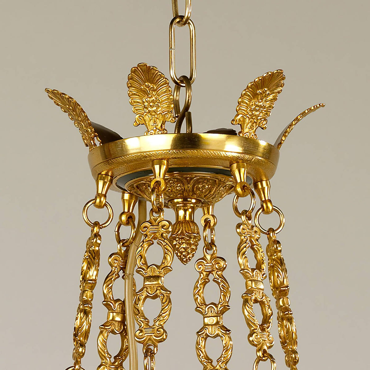 Francois Empire Six Light Chandelier - English Georgian America
