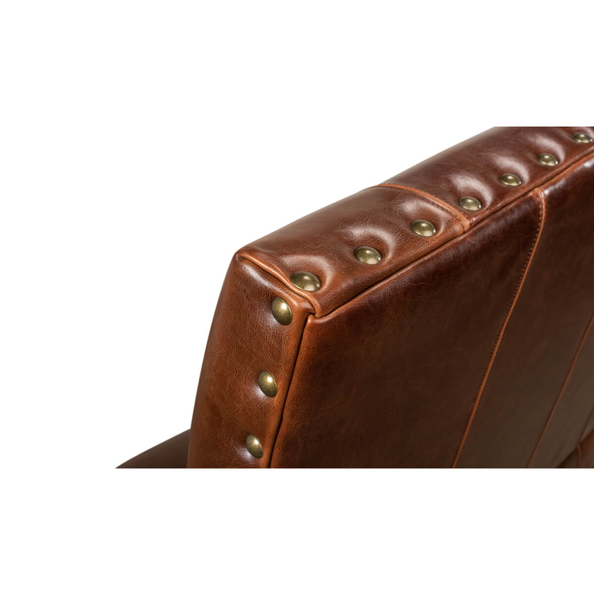 French 18th Century Style Leather Settee - English Georgian America