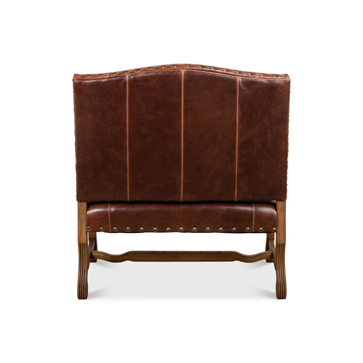 French 18th Century Style Leather Settee - English Georgian America