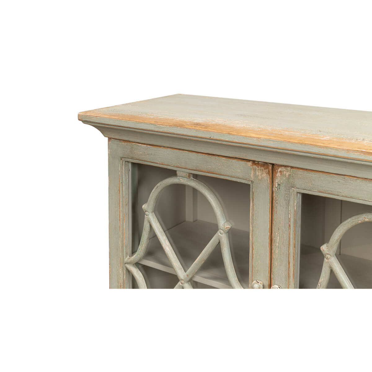 French Antique Sage Credenza - English Georgian America