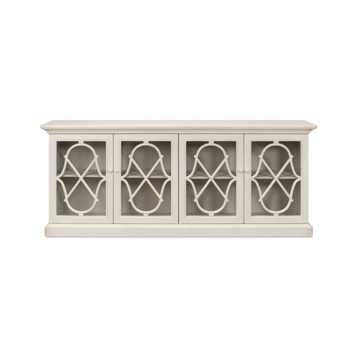 French Antique White Credenza - English Georgian America
