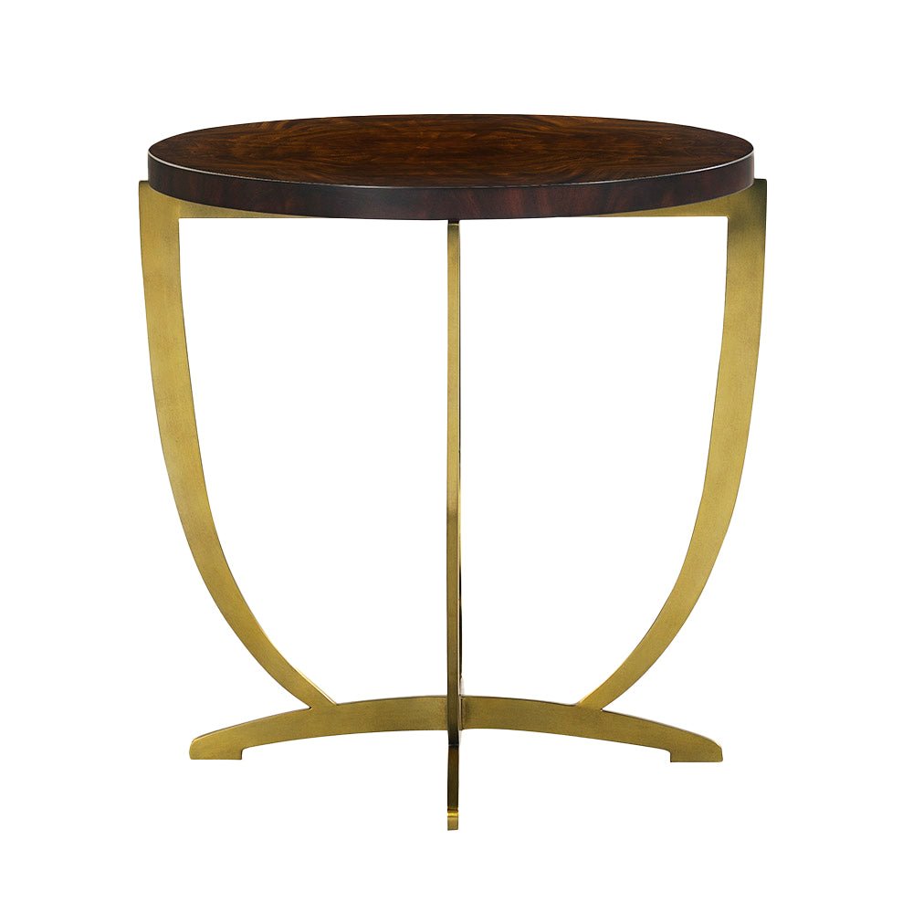 French Art Deco Round Side Table - English Georgian America