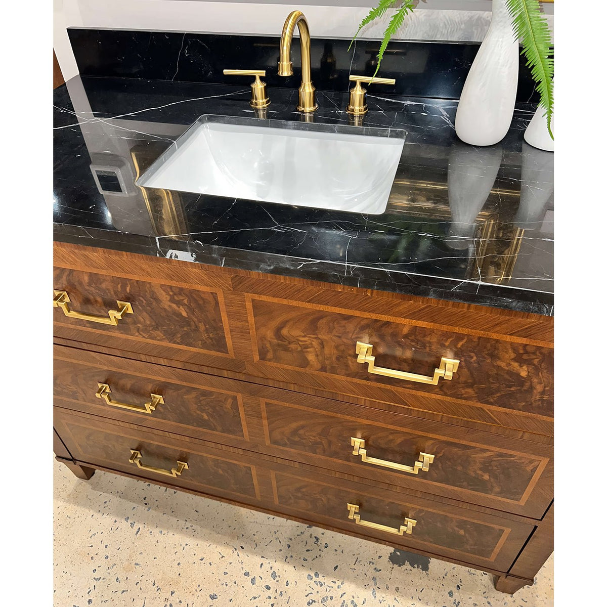 French Bathroom Vanity Dark - English Georgian America