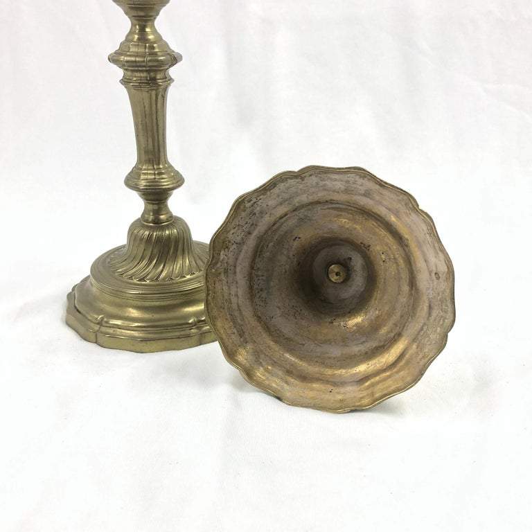 French Bronze Louis XVI Candlesticks - English Georgian America