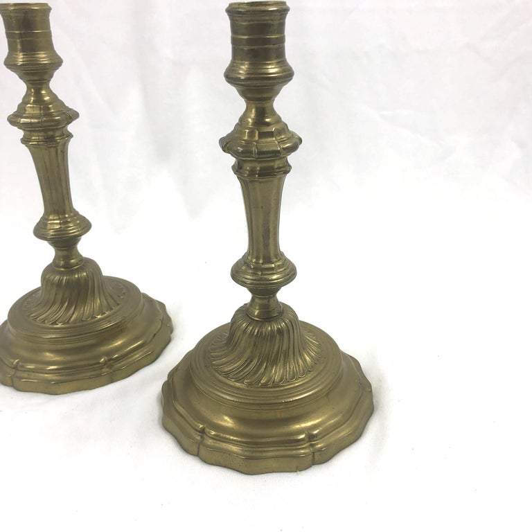French Bronze Louis XVI Candlesticks - English Georgian America