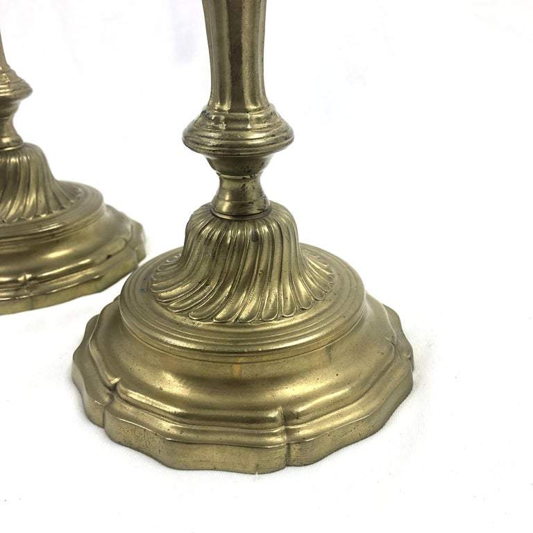 French Bronze Louis XVI Candlesticks - English Georgian America