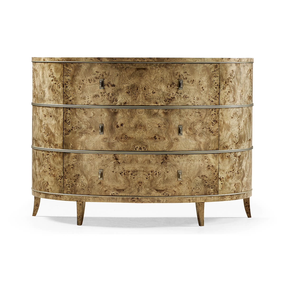 French Burl Demi Lune Dresser - English Georgian America