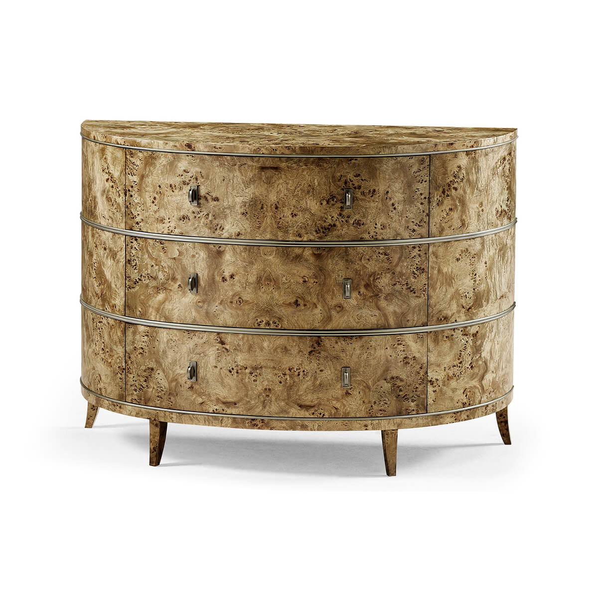 French Burl Demi Lune Dresser - English Georgian America