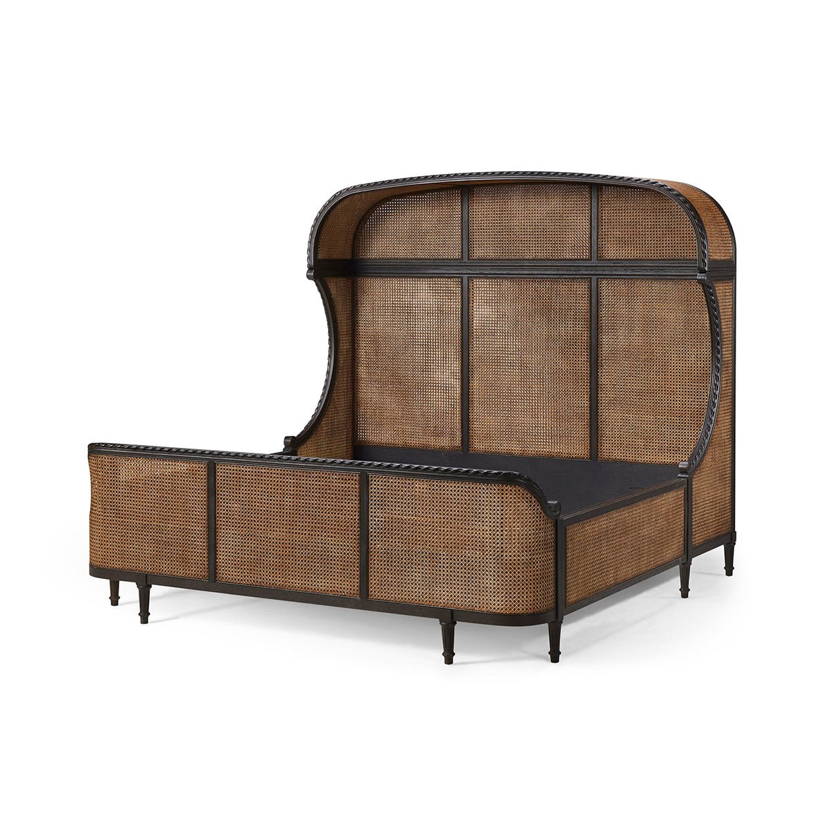 French Caned King Bed - English Georgian America