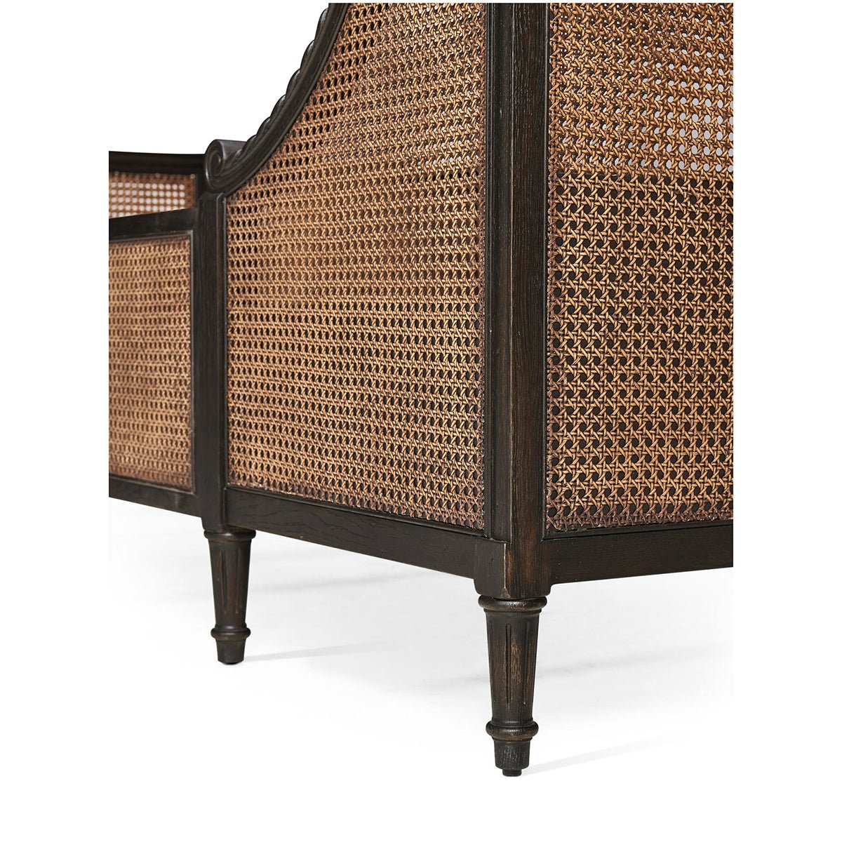 French Caned King Bed - English Georgian America