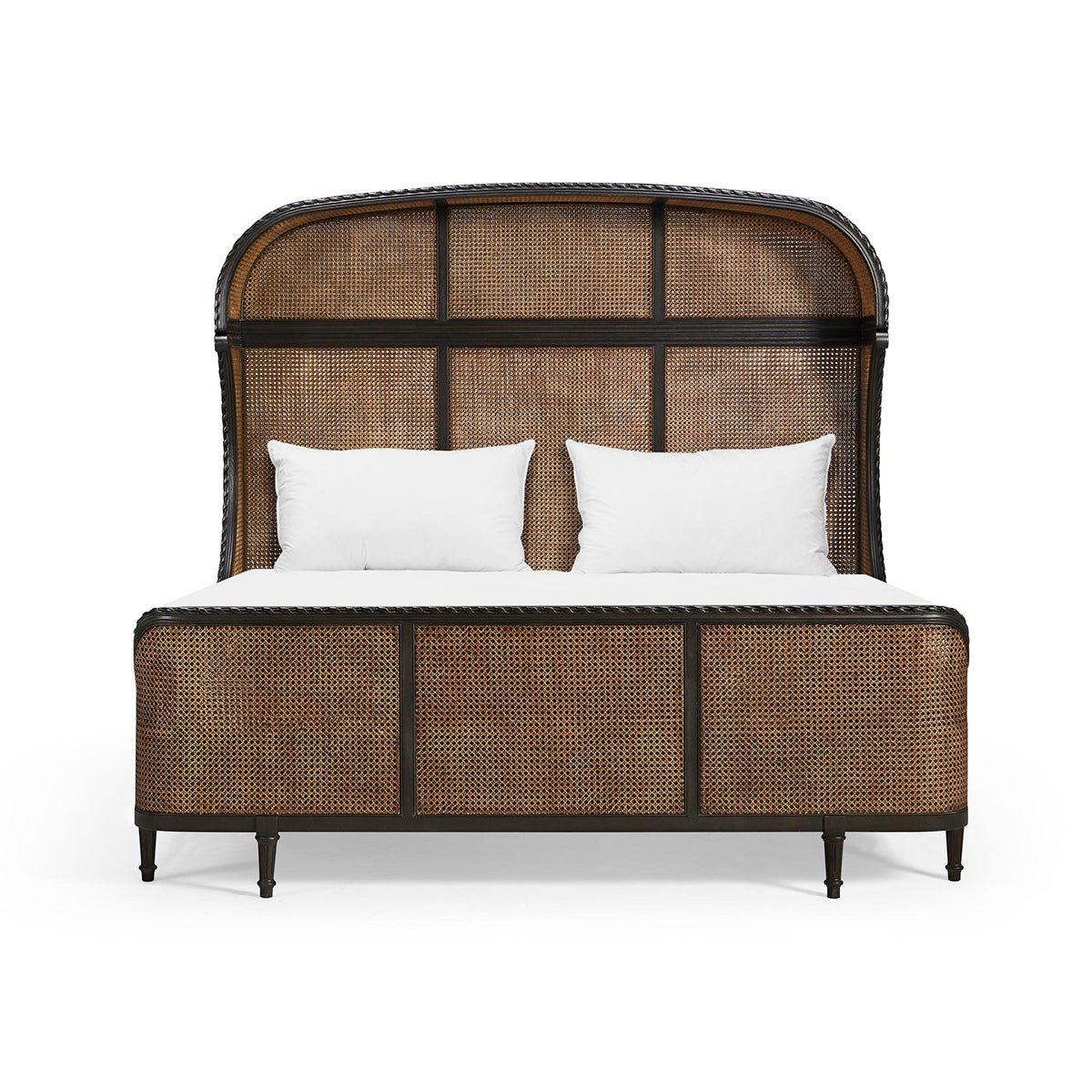 French Caned King Bed - English Georgian America