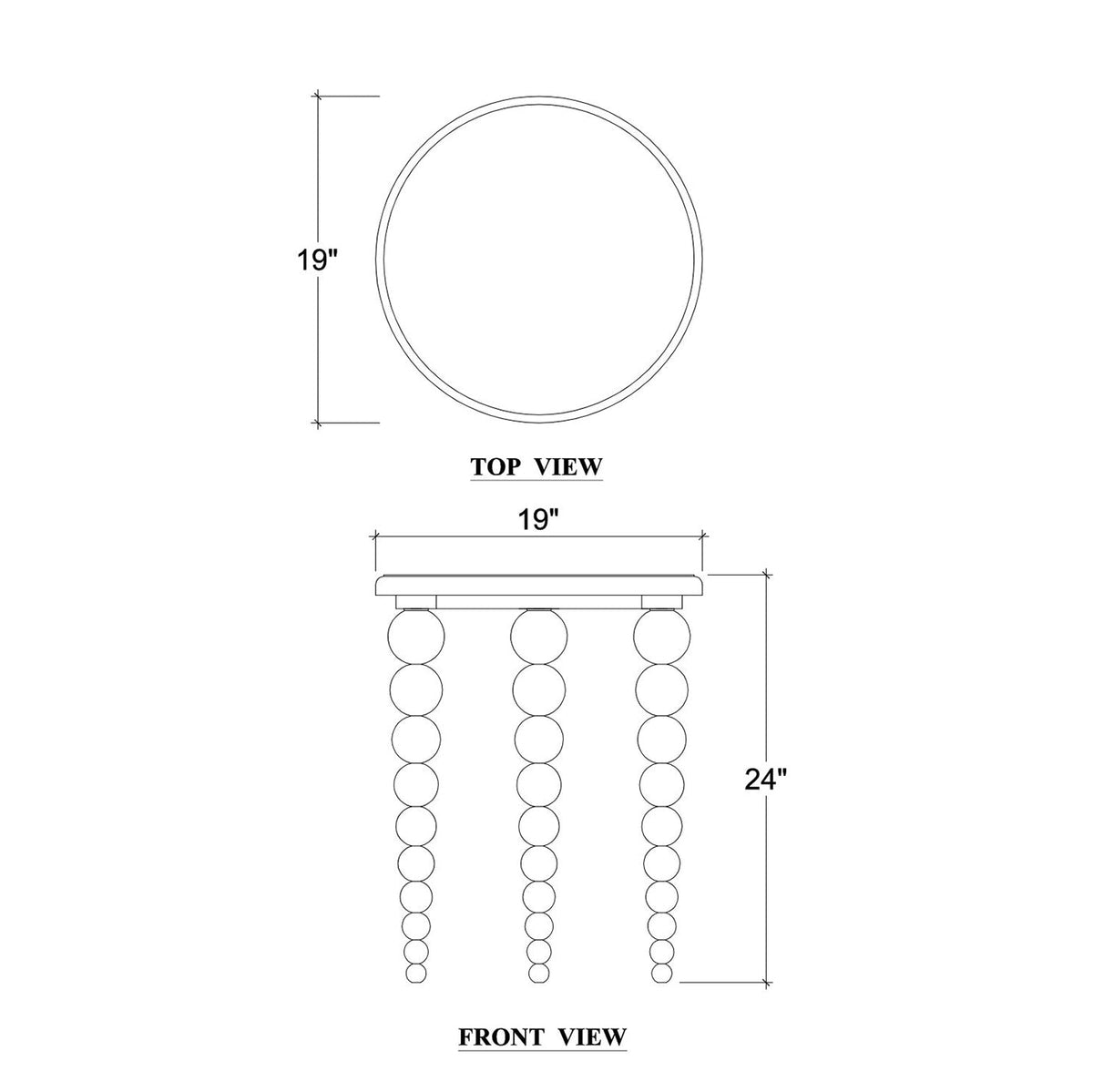 French Country Beaded Leg Side Table - English Georgian America