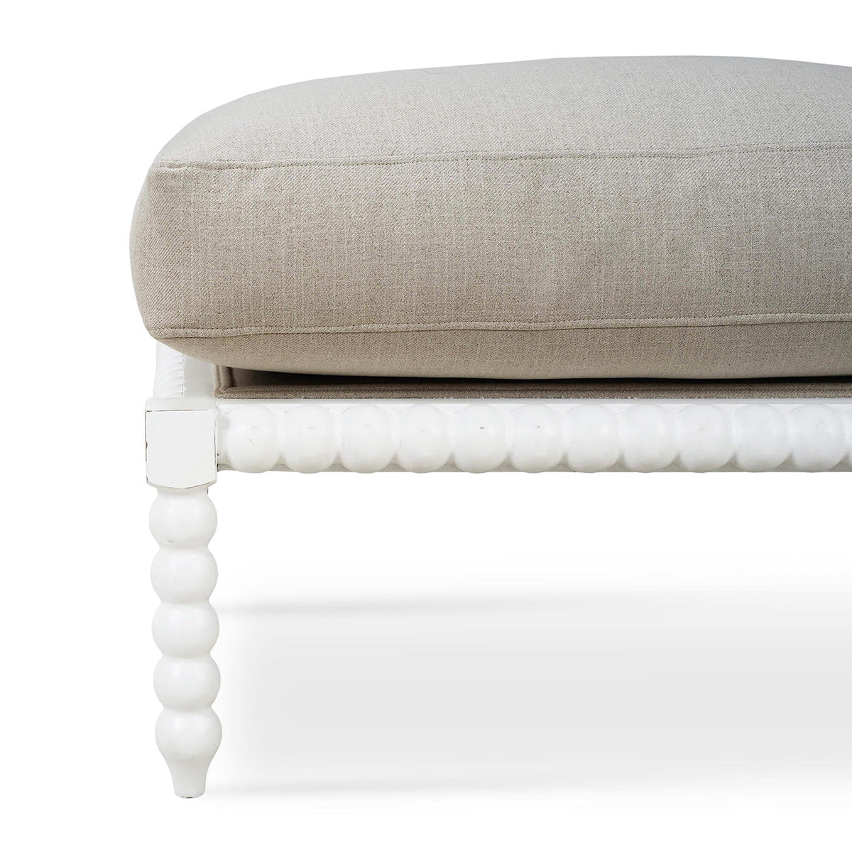 French Country Bobbin Ottoman - English Georgian America