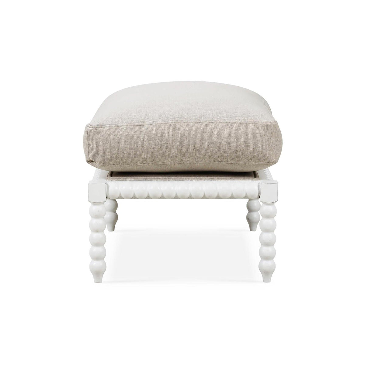 French Country Bobbin Ottoman - English Georgian America