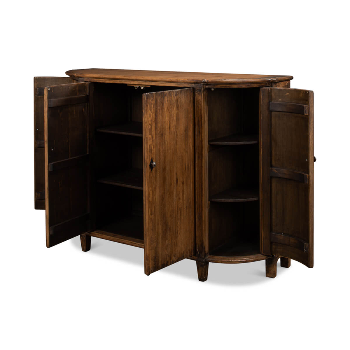 French Country Demilune Cabinet - English Georgian America