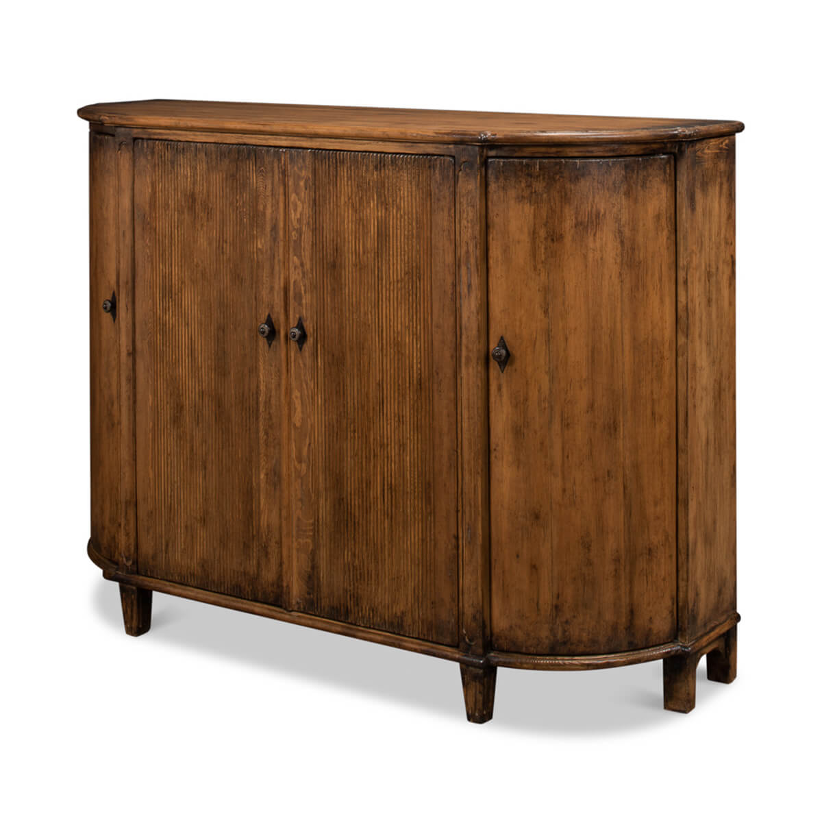 French Country Demilune Cabinet - English Georgian America