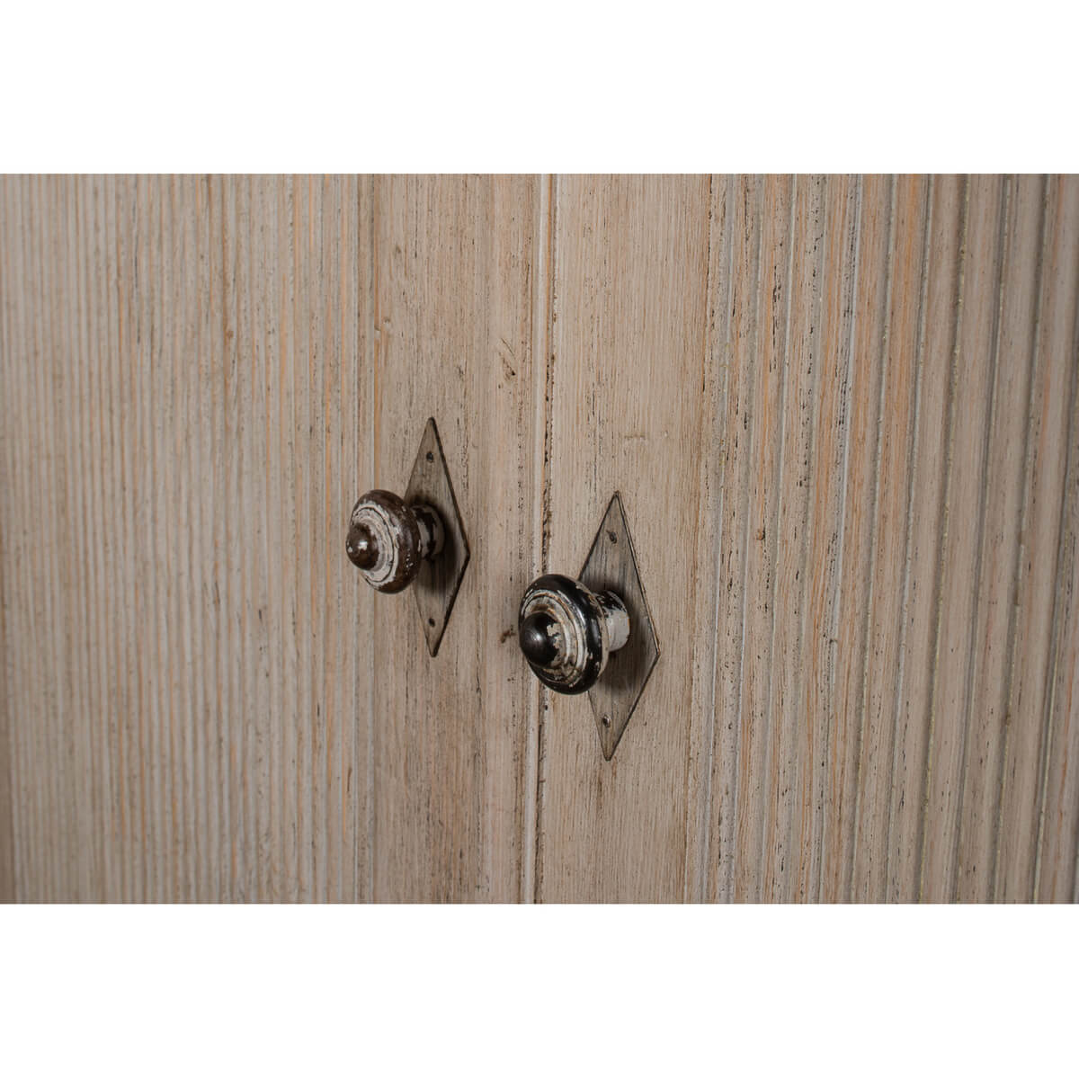 French Country Demilune Cabinet - Stone Grey - English Georgian America