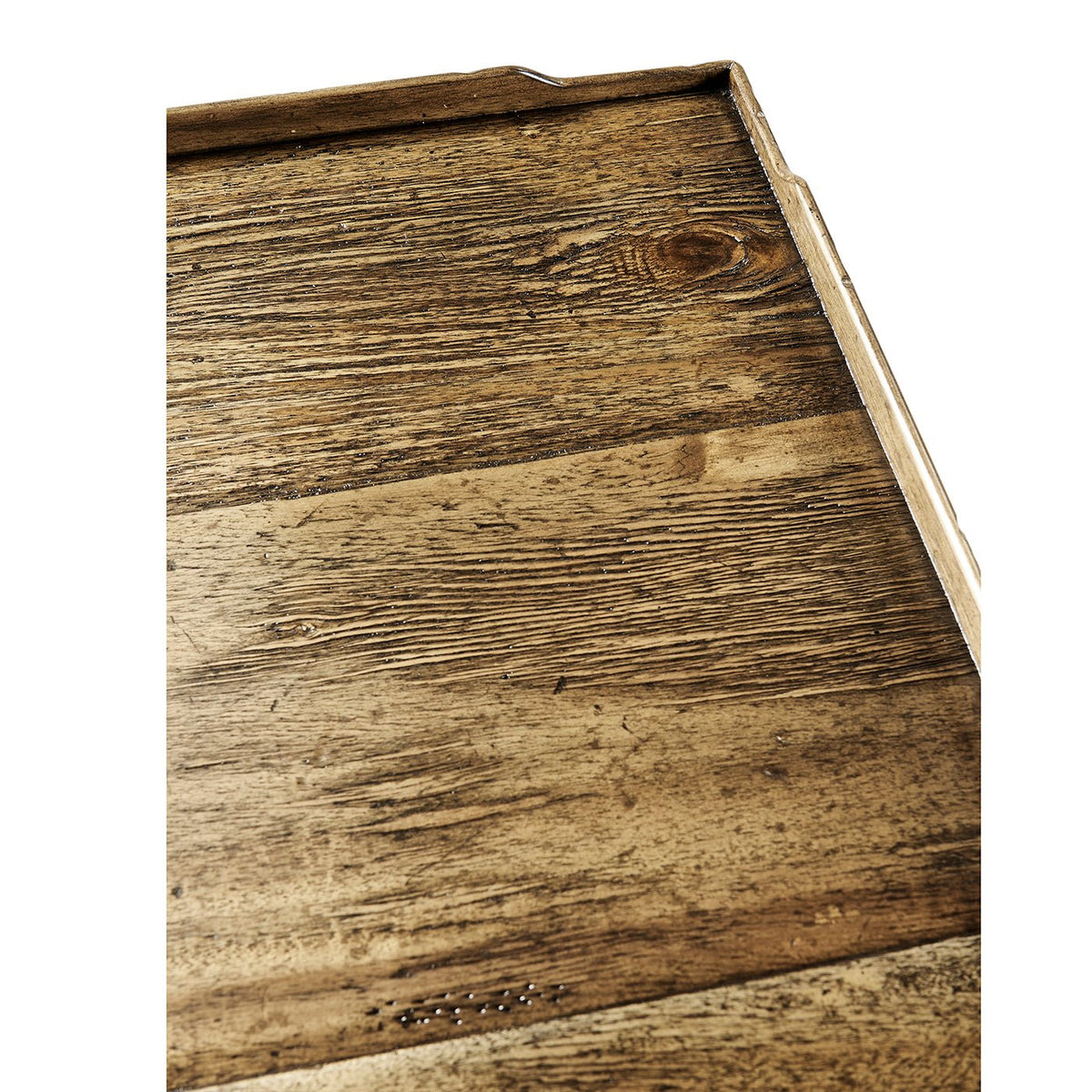 French Country End Table - Medium Brown - English Georgian America