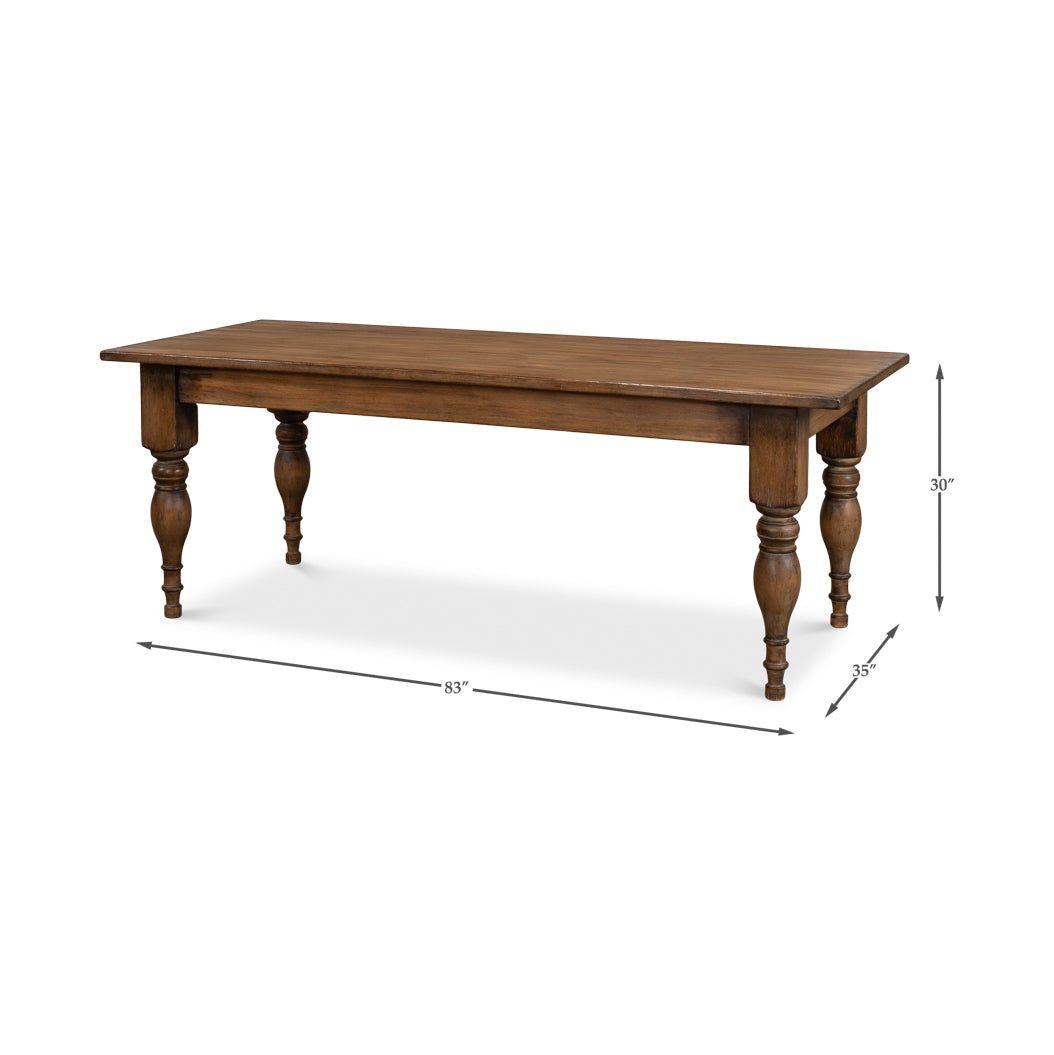 French Country Farmhouse Dining Table - English Georgian America